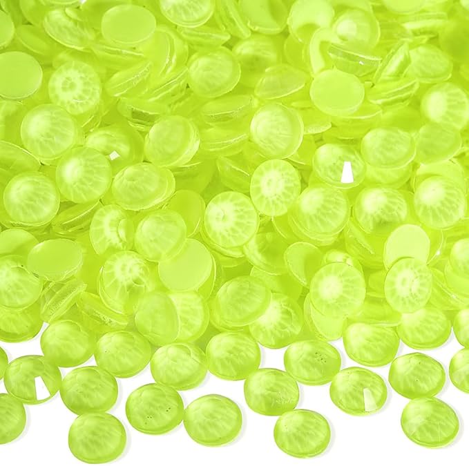 Blinginbox Flatback Rhinestones Round Gems, 1440pcs Luminous Series Glass Stones Neon Gems Non Hotfix Crystal Rhinestones for Nail Charms Crafts Clothes Tumblers,New Citrine Neon,SS20.