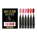Nail Polish Pens Set 6 Pcs Gel Nail Polish Pens Set Long Lasting Portable Fingernail Toenail Gel Pen (06)