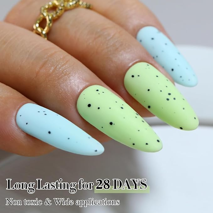 Double Rhythm Gel Polish 15ML Jelly Sheer Pastel Light Milky Color Pearl White Bottle 1 PC 0.5 OZ Full Size Nail Art Salon at Home (Spring Green-D1391)