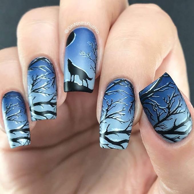 Whats Up Nails - B031 Gothic Affection Stamping Plate for Halloween Nail Art Design