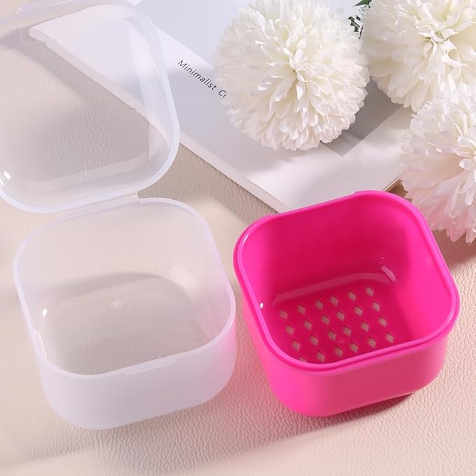 Nail Tool Sterilizer Box Plastic Disinfectant Container for Nail Art Accessories Tools, Portable Sterilization Tray Soaking Box with Strainer for Nail Drill Bits Manicure Cleaning Equipment