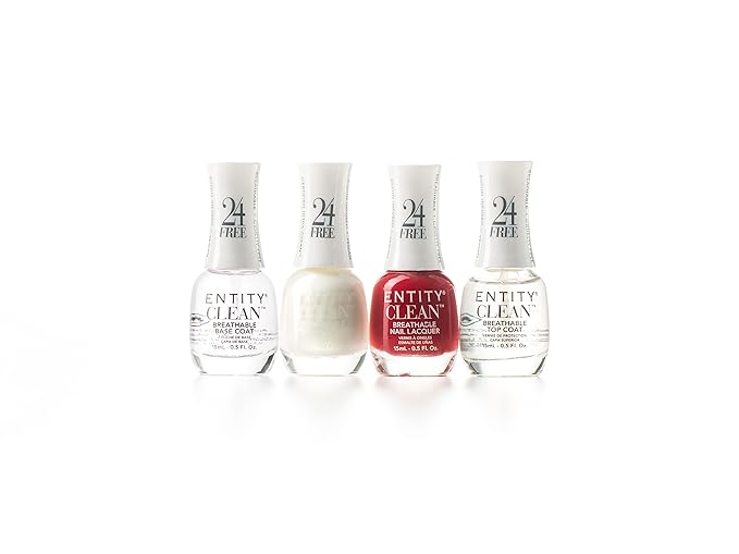 Entity Clean Holiday Nail Value Packs (Candy Cane Core) Vegan Nail Polish Set that is Halal, Cruelty-Free, and Biotin Enriched