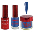 WAVEGEL Soak-Off Gel, Nail Lacquer & Acrylic/Dip Powder Matching Set - Queen Collection - #092 The Crown Topping