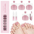 EBANKU Press On Toenails French Tips, 150 Pcs Deep Pink Toe Nail Tips Square Fake Toenail Full Cover Toe Press On Nail Artificial False Nail Tips for Women Girls Salon DIY