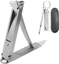 Mini Nail Clippers with File, Portable Ultra Thin Keychain Nail Clippers Set for Travel