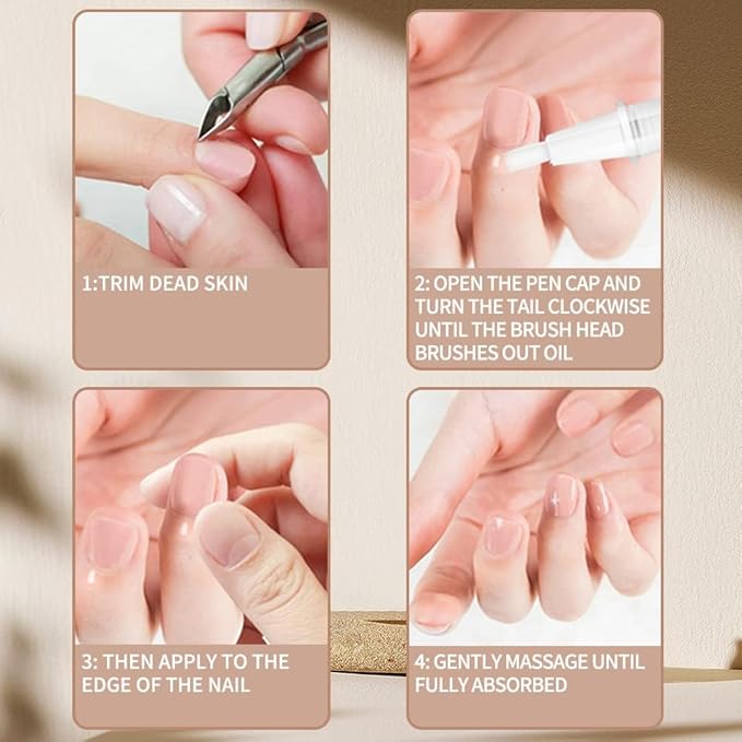 6Pcs Nail Cuticle Oils Nail Nutrition Oil Pen Nail Nourishment Pens 6 Smell Cuticle Revitalizer for Agnail Nourish Skin Nail Care (6pcs)