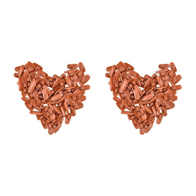 NXJ INFILILA 200PCS Replacement Refill Nail Tips, Plastic Fake Nail Tips for Flexible Practice Fake Hand, Nail Training Hand Supply for Manicure Salon Beginners DIY(Brown)