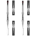 2Pcs Polygel Nail Brush & Picker, Dual-ended Oval & Flat Gel Nail Brushes Polygel Slice Tool for PolyGel UV Builder Gel Nails Extension