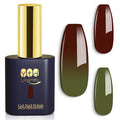 YTD Likomey Color Changing Gel Nail Polish,15ml Translucent Green To Brown Mood Temperature Change Colors Ombre Thermal Salon Home Fall Winter Manicure UV Varnish,WB07