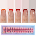Misssix XBASICTIPS Red French Tip Press On Nails, 150Pcs French Gel Nail Tips Short Square, Soft Gel Pre-shaped No Need to File 3 in 1 Tips, Fake Nails for Nail Art DIY Extension Designs 15 Sizes