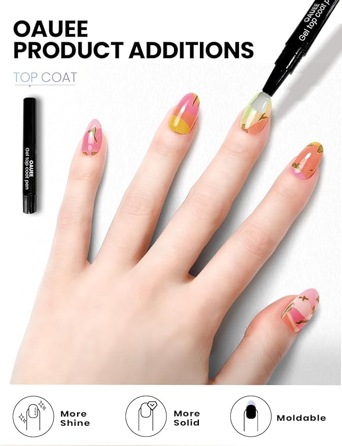 Semi Cured Gel Nail Strips | Built-In Gel Top Coat | UV Light Required | Salon Quality, Easy Application And Removal (Gilded Tropical）
