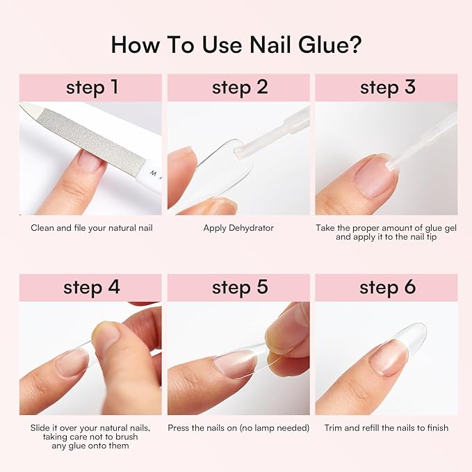 Makartt Nail Glue with Remover Kit: Super Strong,Quick Dry Nails Adhesive for Press-Ons 7ML, with Press on Nail Glue Remover, 30ML Fast Removal Debonder with 2 Droppers DIY Manicure at Home Salon