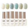 GAOY Coastal Breeze Jelly Gel Nail Polish Kit, 6 Soft Tones for Summer, Soak Off UV Cure Gel for DIY Manicure at Home and Salon