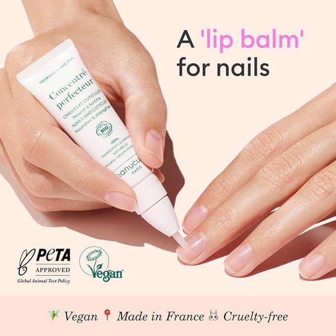 Manucurist Concentré Perfecteur - Nourishing and Fortifying Nail Pen - Vegan & Made in France - 1-in-2 Nail Care Treatment On-the-go: Nail Strengthener & Growth Oil - Gifts for Women