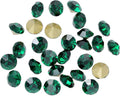 1440pcs Rhinestones Round Point Back Crystal Gem Glass Diamante Rhinestones Nail Art Decoration Jewelry Finding Beads Craft Gems (Dark Green, 4mm)