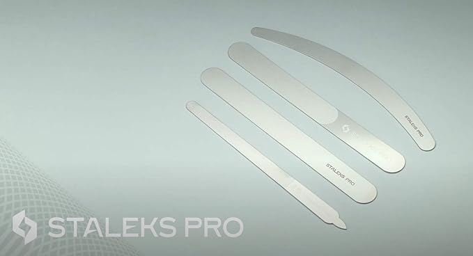 STALEKS PRO Expert 10 Laser Nail File (165mm Wide Straight) – Stainless Steel Manicure & Pedicure Tool with Dual Hardness