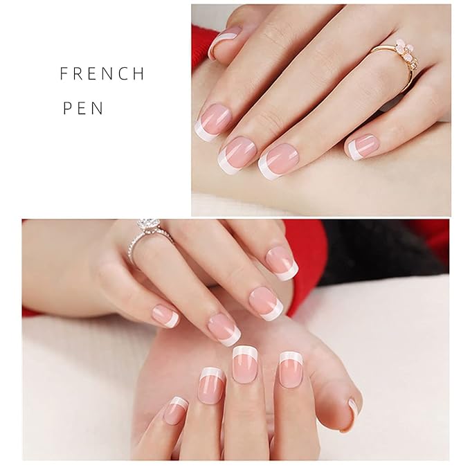JERCLITY 6pcs Ombre Nail Brushes Set French Tip Nail Brushes UV Gel Painting Nail Gradient Brush for Nails Nail Polish Brush Gel Builder Brush Nail Art Tools Nail Clean Up Brush for Nail Art