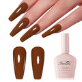 Imtiti 10ml Brown Gel Nail Polish Long Lasting Soak Off UV Led Fall Gel Polish Salon DIY at Home Gift for Women 1Pcs