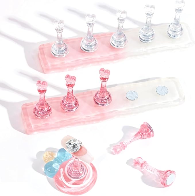 MAYEEN Nail Stand For Press Ons Upgraded Raised Nail Holder For Painting Nails Cute Press On Nail Stand Nail Holders For Press On Nail Art Nail Practice Display Nail Kit Home DIY Salon Supplies