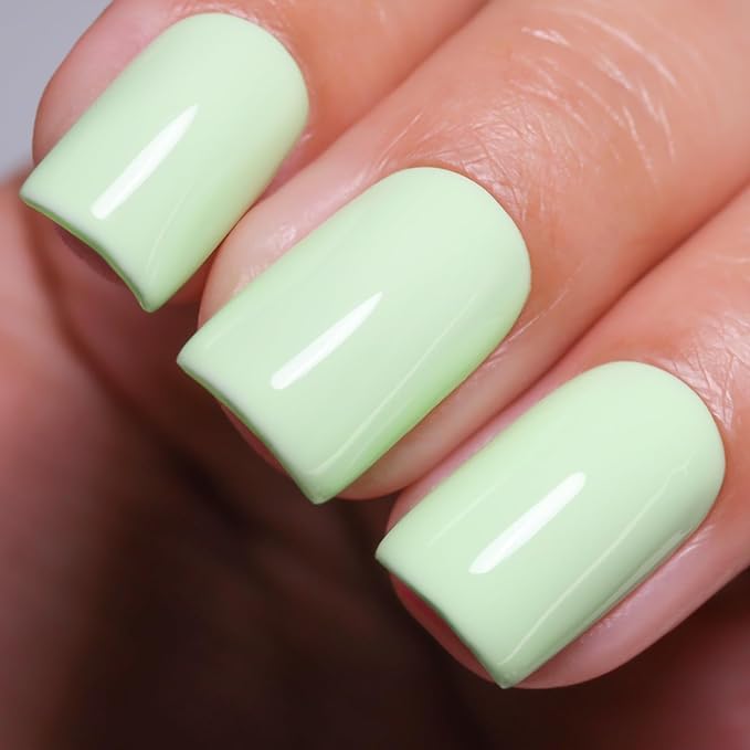Pastel Gel Polish, 0.5 Fl Oz Light Green Gel Nail Polish Spring Summer Soak off LED UV Gel Nail Polish Art Starter Manicure Salon DIY Nail Gel Polish