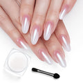 Beetles White Chrome Nail Powder for Gel Nail Pearl Mirror Effect Gel Polish Nails Glitter Manicure Holographic Pigment Crome Nail Powder Nails Art Design Gifts for Women