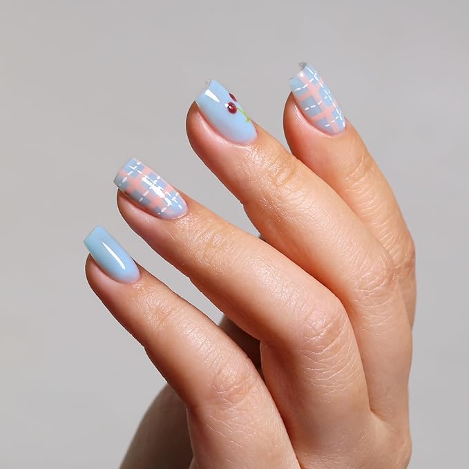 Jelly Gel Nail Polish, Bright Blue Jelly Nail Polish Gel Translucent Spring Summer Sheer Nail Gel Polish Soak off UV LED for Nail Art DIY Manicure 0.5 Fl Oz