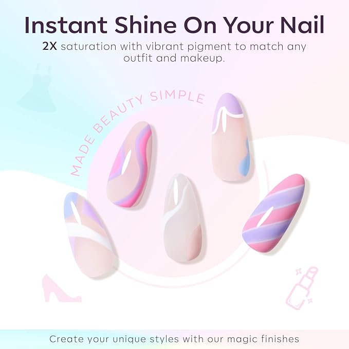 modelones Spring Gel Nail Polish, 6 Colors Pastel Pink Purple Blue Yellow Green Shades Pale Macaron Colors Nail Art Gel Design for Nail Lovers Gift Salon DIY