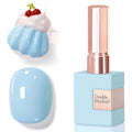 Double Rhythm 0.5 Oz Gel Nail Polish Neutral Natural Same Color Same Bottle Translucent Light Milky Pastel 15ML Manicure French Design Art DIY at Home (Sky Blue-A1571)