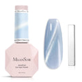 MelodySusie Jeweliver Cat Eye Gel Nail Polish, 0.5 Fl Oz Light Blue Glitter Holographic Magnetic Nail Polish with Magnet, UV Nail Polish for Nail Art Manicure Salon DIY at Home C54