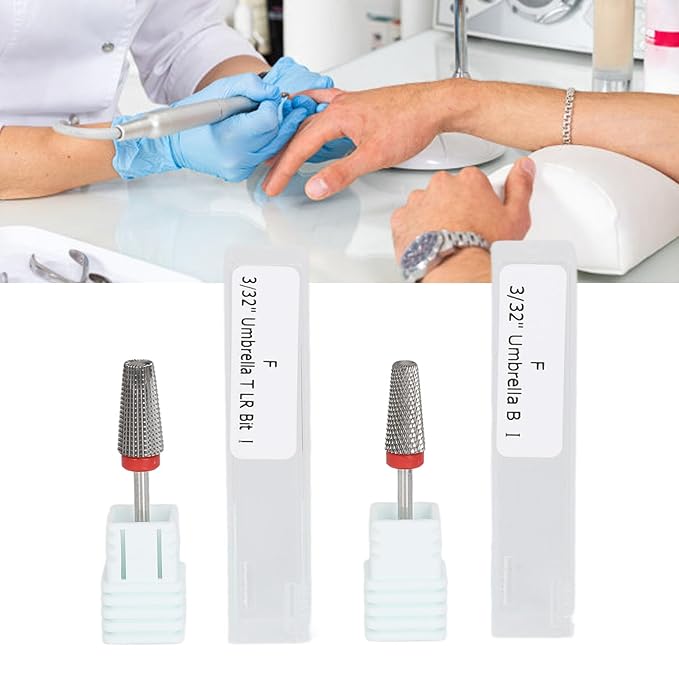 Nail Drill Bits, Drill Bits Nail Tech, Drill Bit Set, Nail Art Drill Bits Rough Surfaces Remove Nail Glue Nail Polishing Grinding Heads for Salon Use