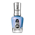 Sally Hansen Miracle Gel Nail Polish Special Effect Top Coat | Salon Quality, Gel-Like Formula, Two-Step System, No UV Light Needed, Long Lasting | 113 Galax-sea | Sheer Glittery Blue Nail Color