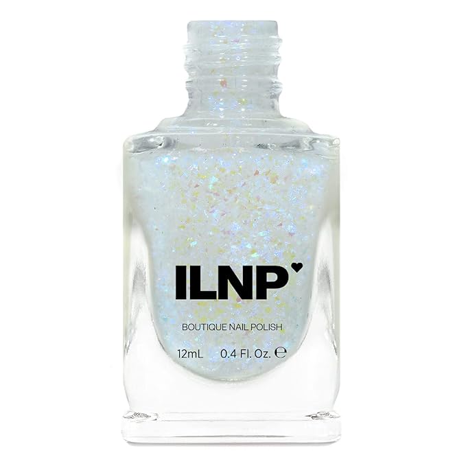 ILNP Spaced Out - Deep Blue, Purple Color Shifting Iridescent Flakie Topper Nail Polish