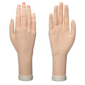 Practice Hand for Acrylic Nails Realistic Mannequin Hand for Nails Practice Soft Flexible Bendable False Fake Nail Hand Art Trainer Manicure Practice Hand Tool and Rings Display of Bracelets (Right)