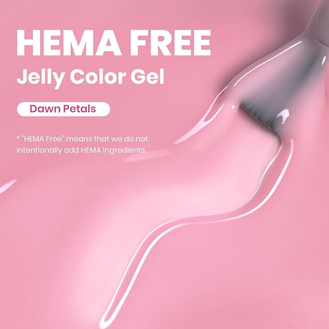 Beetles Dawn Petals Nude Pink Gel Nail Polish - 15ML Neutral Jelly Nude Pink Nail Polish Base Color Nail Concealer Sheer Translucent Soak Off UV French Nail Art Salon DIY Manicure Gift for Women