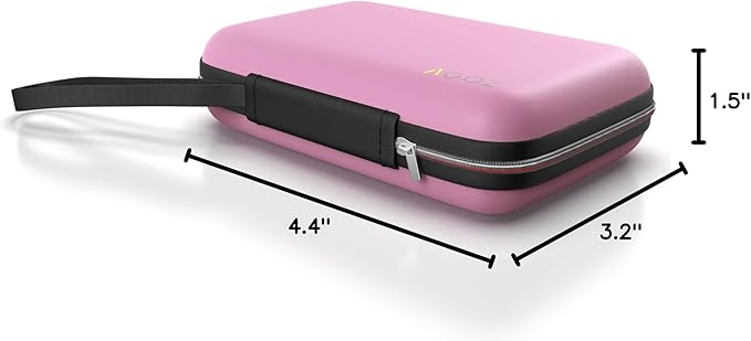 AGOZ 4.25" x 2.75" x 1.5" Mini Case for Manicure, Small Hard Travel Pouch with Wrist Strap for Nail Care Tools, Water Resistant and Anti-shock Unisex Case for Manicure Pedicure Kit (Purple)