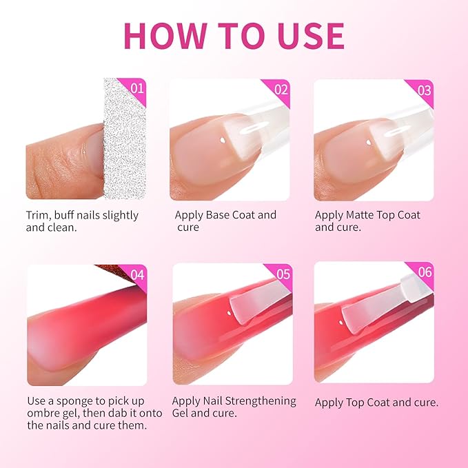 78 Colors Ombre Gel Polish Set Sponge Pat Paint Nail Gel for Gradient Color Floral Designs and Artistic Painting PatGel Polish for Professional Nail Art Creative DIY