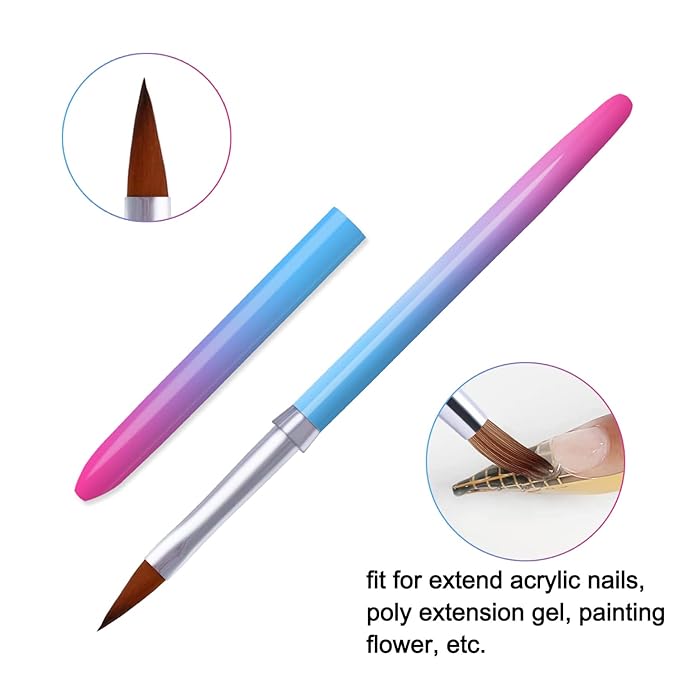 Nail Clean Up Brushes, SILPECWEE 3pcs Nail Polish Remover Brush, Nail Brushes for Cleaning Polish Acetone Cuticle, Nail Art Brush Manicure Brush for Nails Design Tool