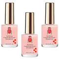 12ML Nail Strengthener for Damaged Nails, Extra Strong Nail Hardener with Pink LED Gel Polish, Fast Drying Nail Repair & Growth Treatment for Weak Thin Nails, Glossy Long Lasting Finish (3PCS)