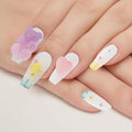 Fake Nails Set Y2K Long Square Matte 3D Candy Bear Love Decoration False Nail Tips, Press On Nails, Artificial Art Nails Finger Manicure for Women and Girls(CDJ0021-M)