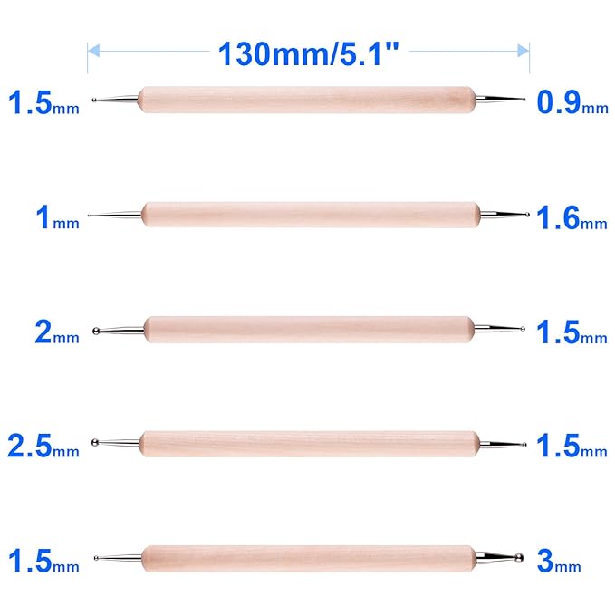 10PCS Dotting Tools Set For Nail Art, Embossing Stylus For Painting