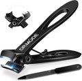 DRMODE Nail Clippers for Men Thick Nails, Heavy Duty Toenail Clippers for Seniors Thick Toenails with 16MM Wide Jaw, Sharp Stainless Steel Large Finger Nail Clippers Adult Cutter Trimmer with File