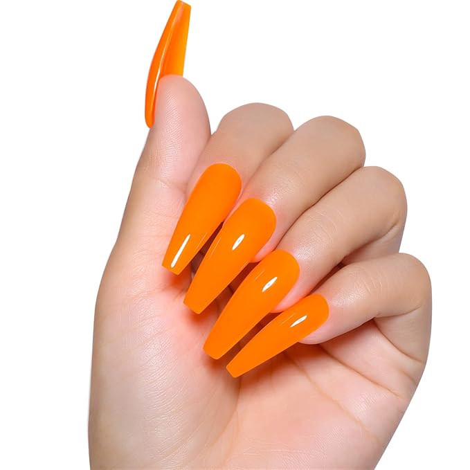 AIMEILI Poly Nail Extension Gel Orange Builder Nail Gel Hema Free Poly Nail Enhancement Nail Art Design DIY Salon Nail At Home Gift for Women Nail Gel - 043