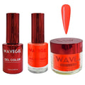 WAVEGEL Soak-Off Gel, Nail Lacquer & Acrylic/Dip Powder Matching Set - Queen Collection - #054 Bright On Bright