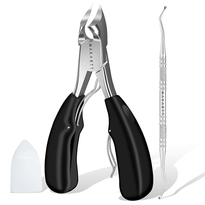 Makartt Ingrown Toenail Clippers with Nail Lifter, Stainless Steel Podiatrist Kit for Thick Nails, Manicure & Pedicure Tools for Men, Women & Seniors