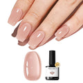 modelones Nude Gel Polish Jelly Natural Pink Gel Nail Polish French Tip Base Color Translucent Soak Off U V Soap Nails for Nail Art Manicure at Home Valentin 15ML
