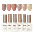 GAOY Jelly Gel Polish Set, Silky Cream Pink Nude Shades, Sheer Long Lasting Gel for for Everyday & Wedding Manicure
