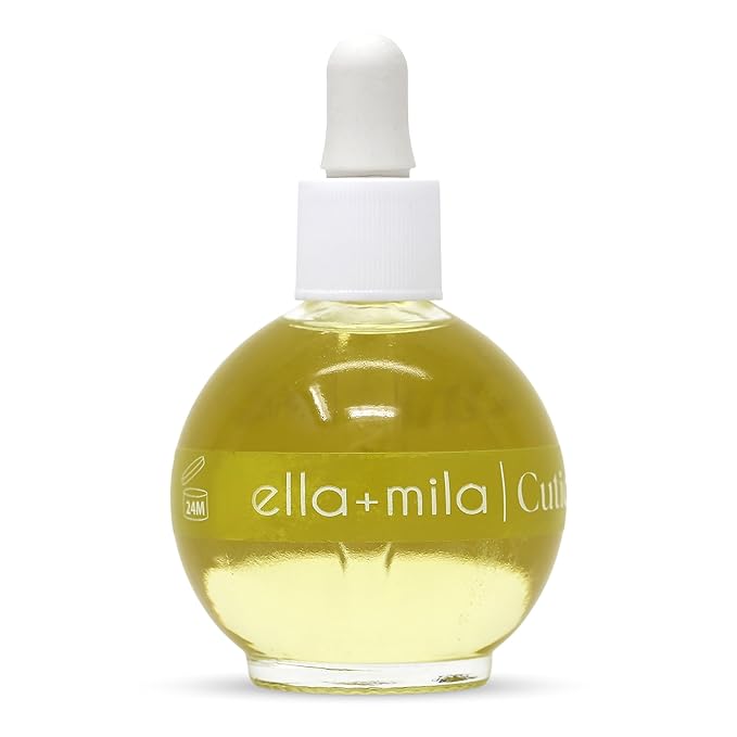 ella+mila Fragrance-Free Cuticle Oil with Pure Tsubaki & Argan - 100% Natural Nail & Cuticle Treatment - Vegan - 2.3 fl oz