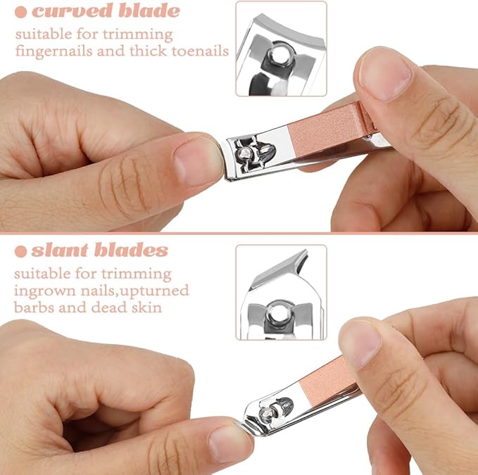 Nail Clipper Set 16 in 1,Valentines Day Gifts for Him,Manicure Kit,Nail Clipping Tools Portable Travel Grooming Kit,Stocking Stuffers for Adults Under 10 Dollars for Men Women