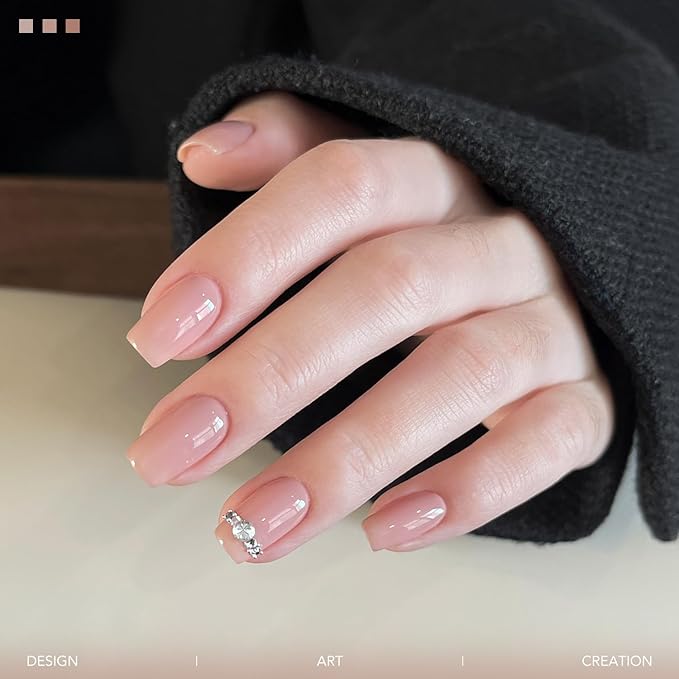 GAOY Jelly Nude Gel Nail Polish, 16ml Sheer French Base Soak Off Gel Polish, UV Light Cure for Nail Art DIY at Home, 4376 True Nude
