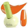 MelodySusie Highly Pigmented Gel Nail Polish, 0.56 Fl Oz Soak Off UV LED Orange Gel Polish, Plant-Based Formula, 16.5ml Tilt-and-Stand Bottle, TPO & HEMA Free, Gift for Nail Art at Home & Salon